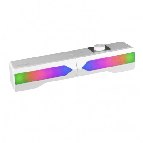 Mars Gaming MSDUOW Bluetooth 5.0 Stereo Soundbar Speaker RGB Mesh DSP 15W / white