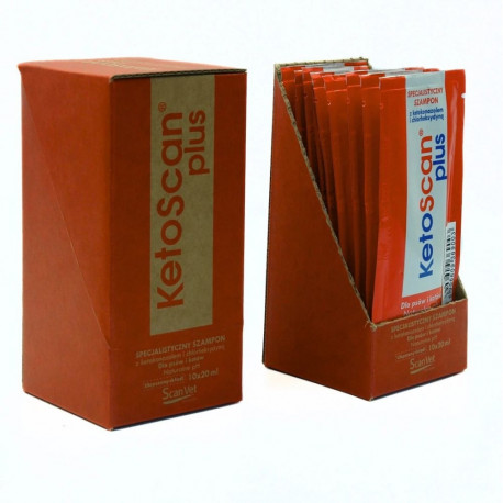 SCANVET šampoon KetoScan Plus koertele ja kassidele 10x20ml