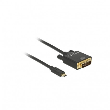 DeLOCK USB-graafikaadapter USB-C/DVI 24+1 2m 3840 x 2160 pikslit, must