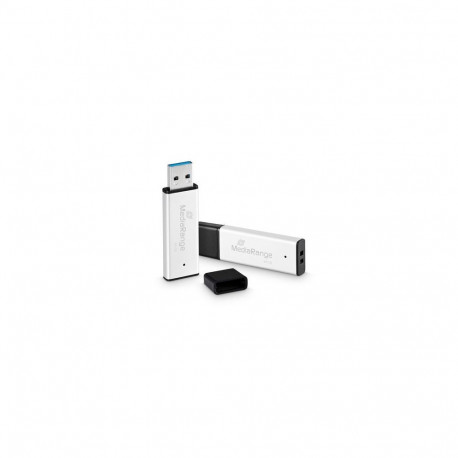 MediaRange USB-mälupulk MR1901 64GB USB Type-A 3.2 Gen 1 (3.1 Gen 1), must, hõbedane
