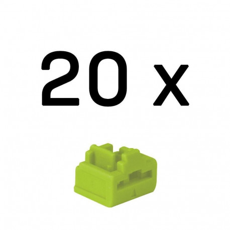 LINDY RJ45 Port SchlĂ¶sser grĂĽn, 20 StĂĽck