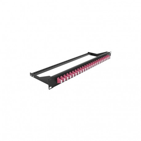 DeLOCK 19″ Fibre Patch Panel 24 port LC Duplex violet