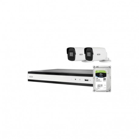 ABUS PoE-videokomplekt TVVR36402D, 2 mini-torukaamerat + NVR 4Ch