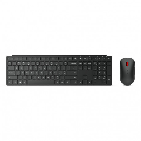 Lenovo klaviatuur 4X31S04814 Office, hiirega, juhtmevaba RF + Bluetooth, saksa, must