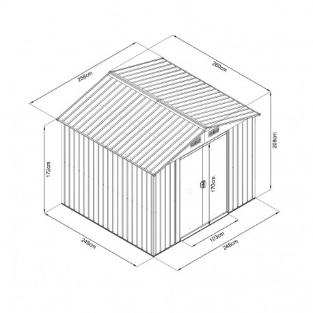 Aiakuur  HECHT 8X8 PLUS ANTHRACITE