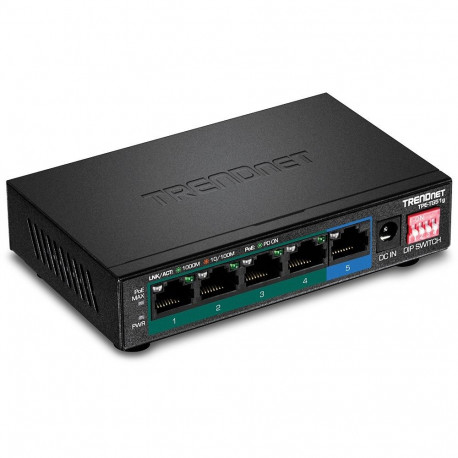 Trendnet võrgulüliti TPE-TG51G Gigabit Ethernet (10/100/1000) Power over Ethernet (PoE), must