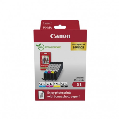 Canon tindikassetid 0332C006, 4 tk, originaal, suure mahutavusega (XL), must, tsüaan, magenta, kolla