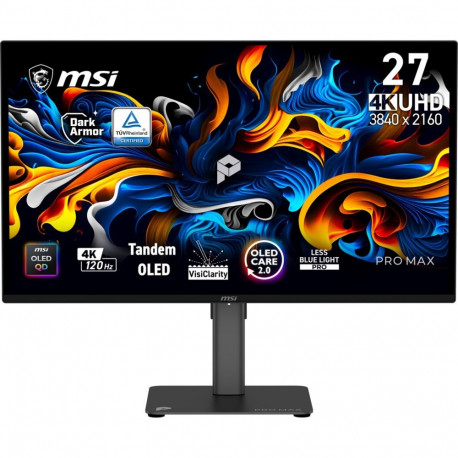 MSI Pro MAX 271UPX12G computer monitor 67.3 cm (26.5") 3840 x 2160 pixels UltraWide Full HD QD-OLED 