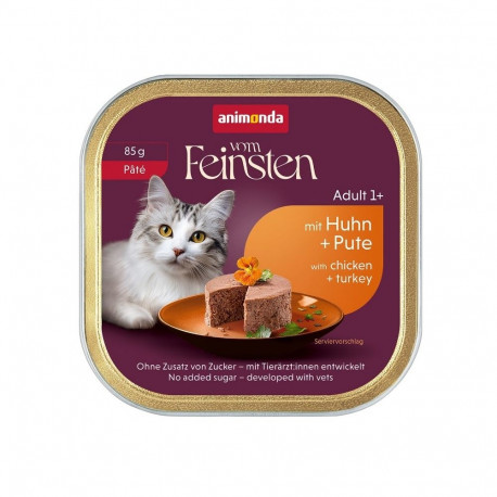 ANIMONDA Vom Feinsten Adult Pâté Chicken and turkey - wet cat food - 85g
