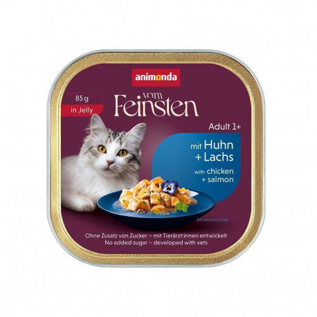 ANIMONDA Vom Feinsten Adult in Jelly Chicken and salmon - wet cat food - 85g