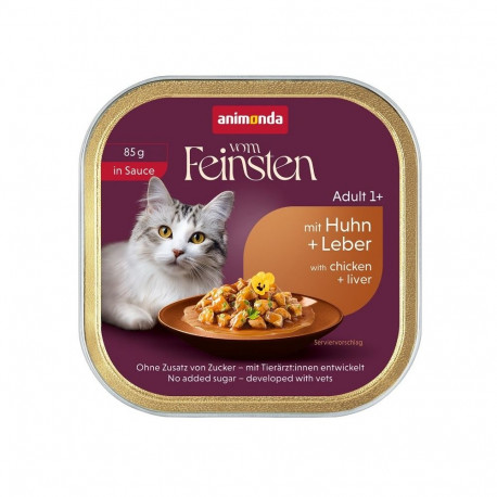 ANIMONDA Vom Feinsten märg kassitoit täiskasvanud kassidele kastmes, kana ja maksaga, 85g