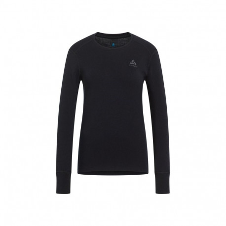Odlo naiste ümara kaelusega pikkade varrukatega T-särk BL TOP MERINO 260, suurus M, must