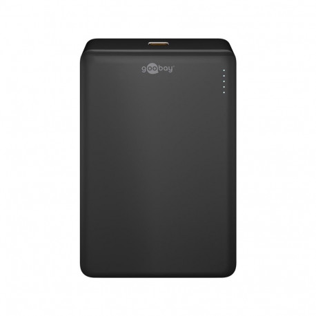 Akupank: USB-C (PD), 10.000mAh, 15W, must, juhtmevaba (wireless), Li-Po