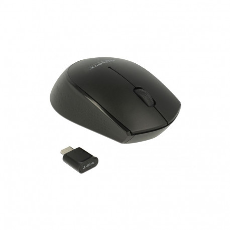 USB-C optiline hiir, 3 nuppu, 2.4GHz, juhtmevaba, must