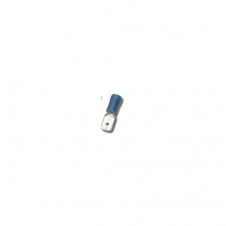 Faston pistik 6,35x0,81mm 1,5...2,5mm2 juhtmele, sinine, 100tk