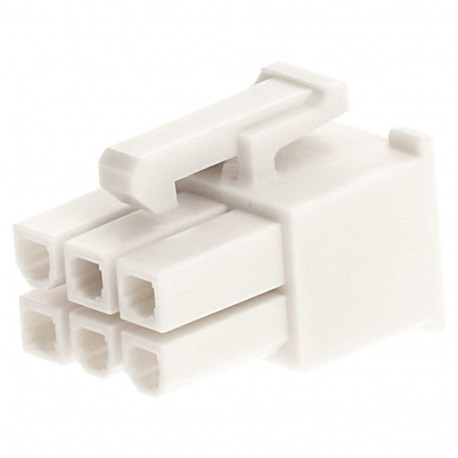 Mini-Fit Jr Female Connector Housing, 4.2mm Pitch, 6 Way, 2 Row