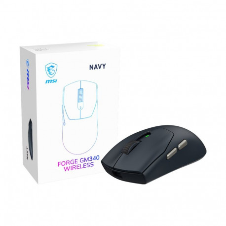 MSI mängurihiir FORGE GM340 WIRELESS juhtmevaba 2.4GHz Bluetooth USB, tumesinine