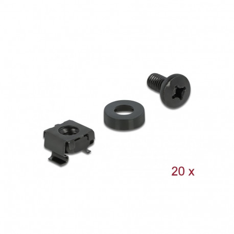 Kruvi/spetsmutter/seib M6 komplekt (20tk/pakk) must