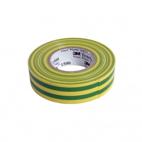 TEMFLEX ELECTRICTAPE 19mmx20mx0,15mm Yel/Green
