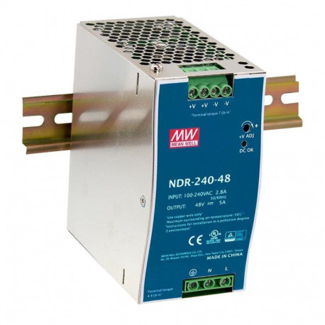 Toiteplokk DIN-liistule 240W 24V 10A