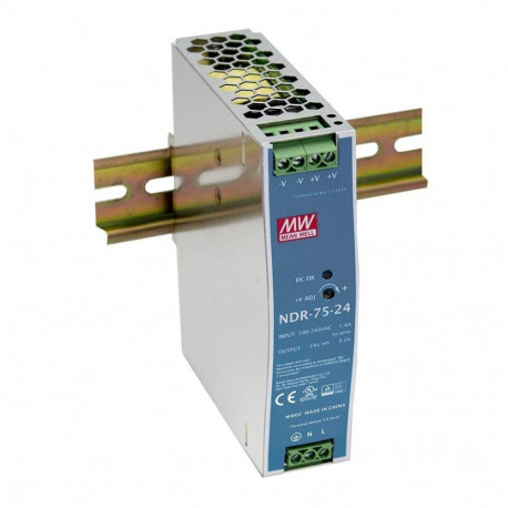 Toiteplokk DIN-liistule 75W 24V 3.2A