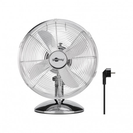 Ventilaator lauale Ø30 cm (12´´), kaabel 1.2m, on/off lüliti, 40W, kroom, alumiiniumist,