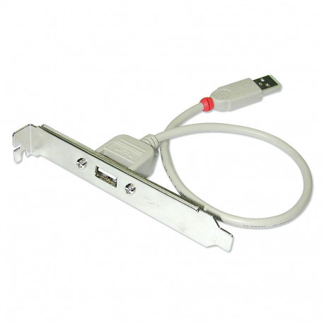 Adapter USB 2.0 (F) - (M) 0.3m, arvuti taga paneelile, hall
