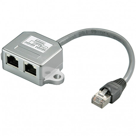 RJ45 pordi jagaja UTP 10/100: 2 x CAT5 Ethernet