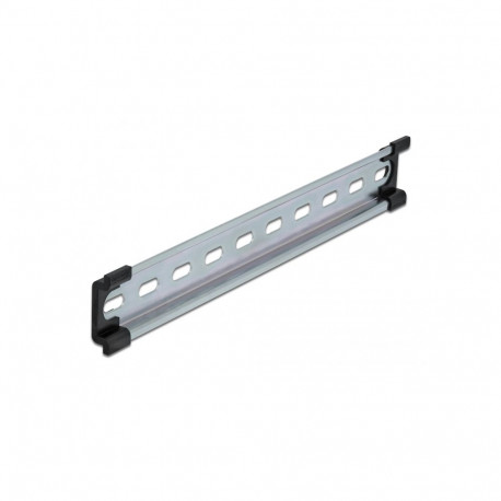 DIN liist, 254 x 35 x 7.5mm 10", otstega, perforeeritud