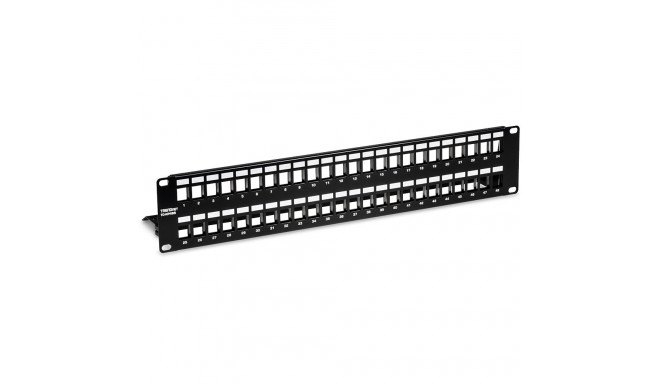 48-Port Blank Keystone Shielded Patch Panel