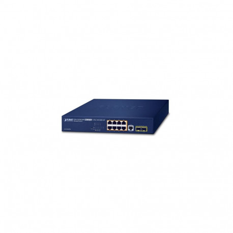 Switch: 8 x 10/100/1000Mbps PoE+, 2 x SFP, 1 x RJ-45 console, Layer 2/4, räkitav