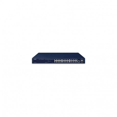 Switch: 24 x 10/100/1000Mbps, 2 x SFP, Layer 2/4, räkitav