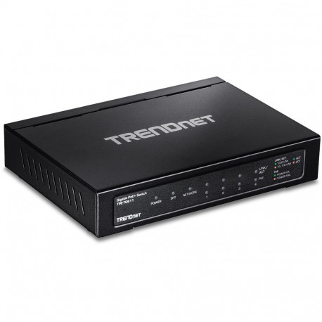 PoE Switch: 4 x 10/100/1000Mbps PoE+, 1 x 10/100/1000Mbps, 1 x SFP, kuni 30W pordi kohta, 65W