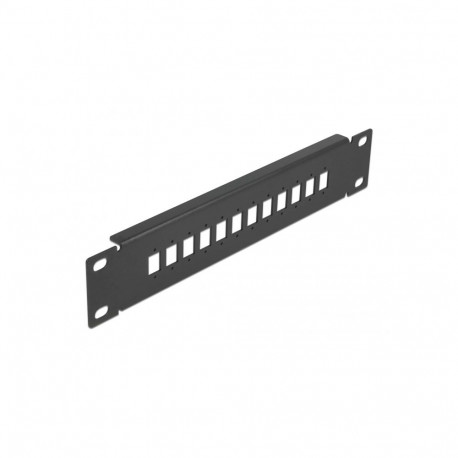 Delock 10″ Fiber Optic Patch Panel 12 Port for SC Simplex / LC Duplex 1U black