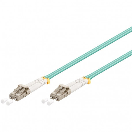 FO jätkukaabel multimode LC-LC duplex OM3, 2.0m, türkiissinine (Aqua)