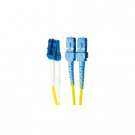 Enhanced LC - SC G.652D YELLOW LSZH 2F 2.0mm ZDPX 15M