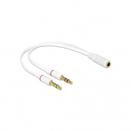 Headset Adapter 1 x 3.5 mm 4 pin Stereo jack female > 2 x 3.5 mm 3 pin Stereo jack male (iPhone)