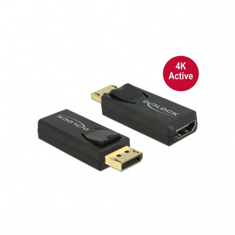 Delock Adapter Displayport 1.2 male > HDMI female 4K Active black