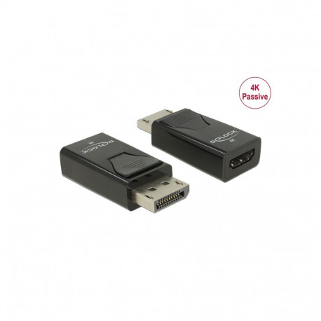 Delock Adapter DisplayPort 1.2 male to HDMI female 4K Passive black