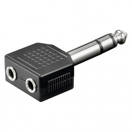 Üleminek 6.3mm (M) - 2x3.5mm (F)