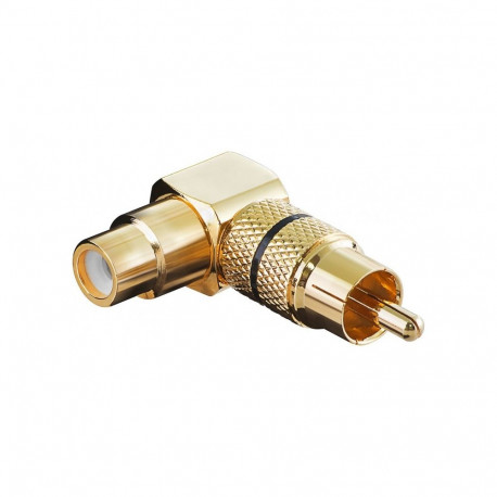 Adapter RCA (M) - (F), nurgaga, kullatud (A 196 B)