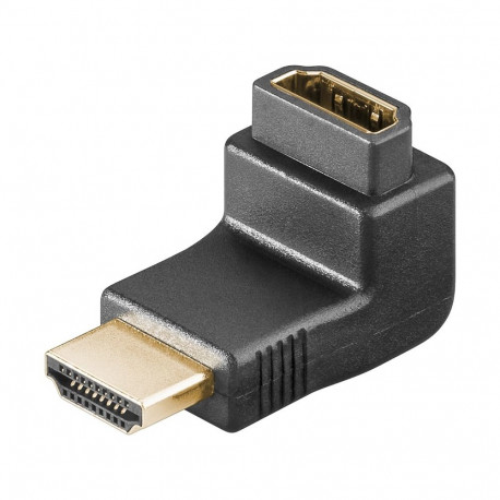 Adapter HDMI (M) - (F), 8K@60Hz, 90° nurgaga üles, plastik