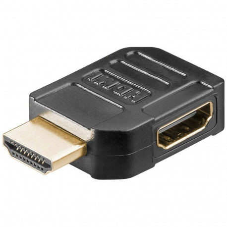Adapter HDMI (M) - (F), 8K@60Hz, Angled Adapter 90° left, black