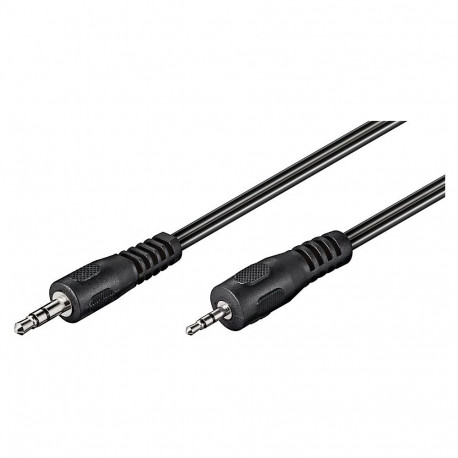 3.5mm - 2.5mm kaabel 2.0m, must