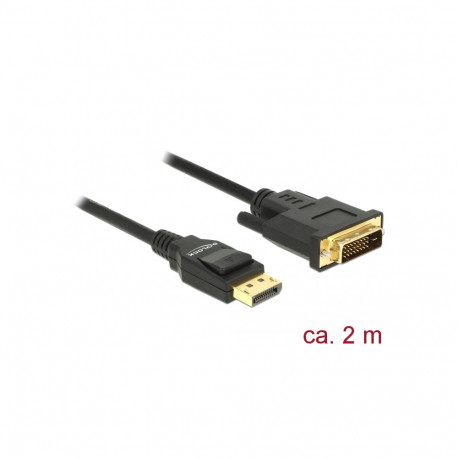Displayport - DVI-D Dual Link kaabel 2.0m, must