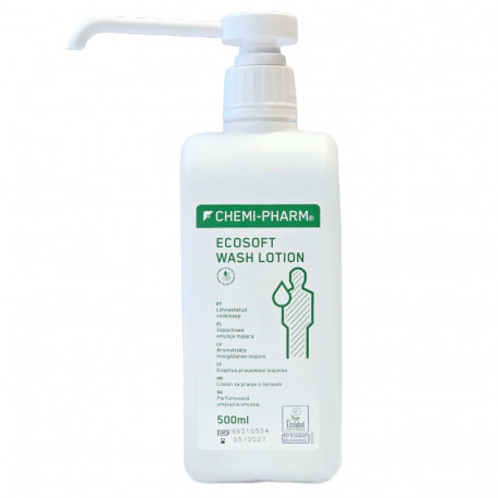 Liquid soap CHEMI-PHARM for sensitive skin ECOSOFT Ecosoft Wash Lotion 500ml (in a pump bottle)