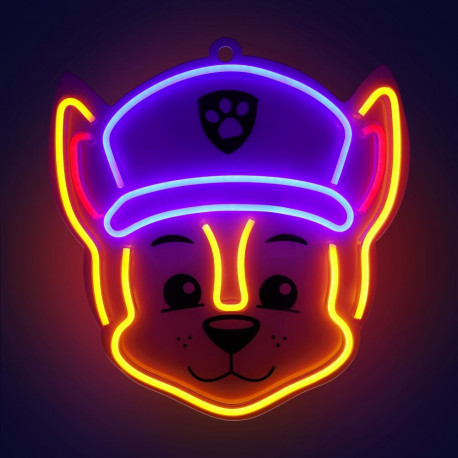 Rippuv LED-neoon pleksiklaasil Paw Patrol Chase OW-130346 T-01709, mitmevärviline
