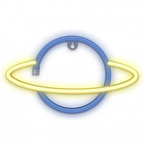 Forever Light LED-neoon Saturn FLNE11, kollane-sinine nahkhiir + USB