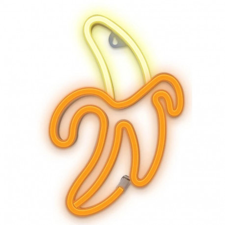 Forever Light LED-neoon FLNE10 banaan, valge-kollane, patarei + USB