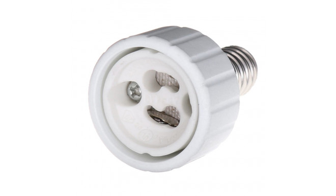 adapter E14-lt GU10-le, valge